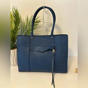 Rebecca Minkoff Saffiano Leather Blue Tote Bag shoulder bag